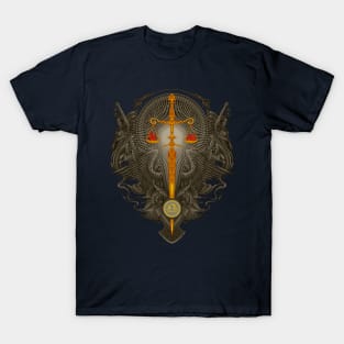 Libra Engraving Art T-Shirt